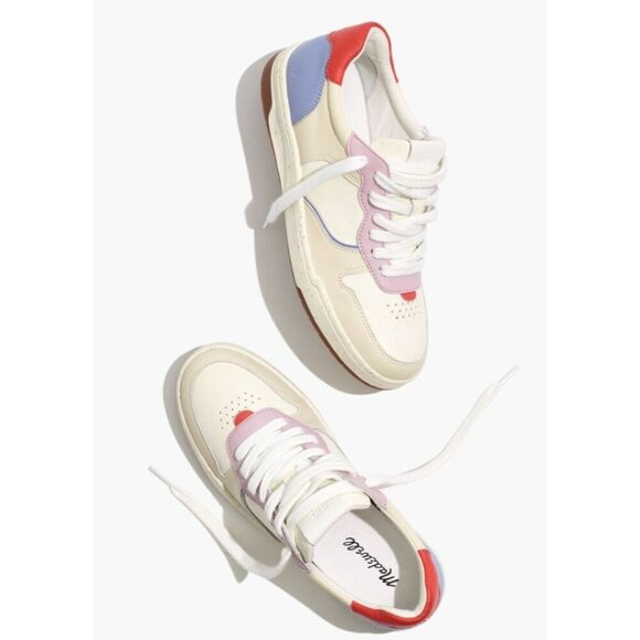 Madewell Unisex Court Sneakers in Colorblock Leather and Nubuck MC697 W 9 M 7.5 - Picture 1 of 14
